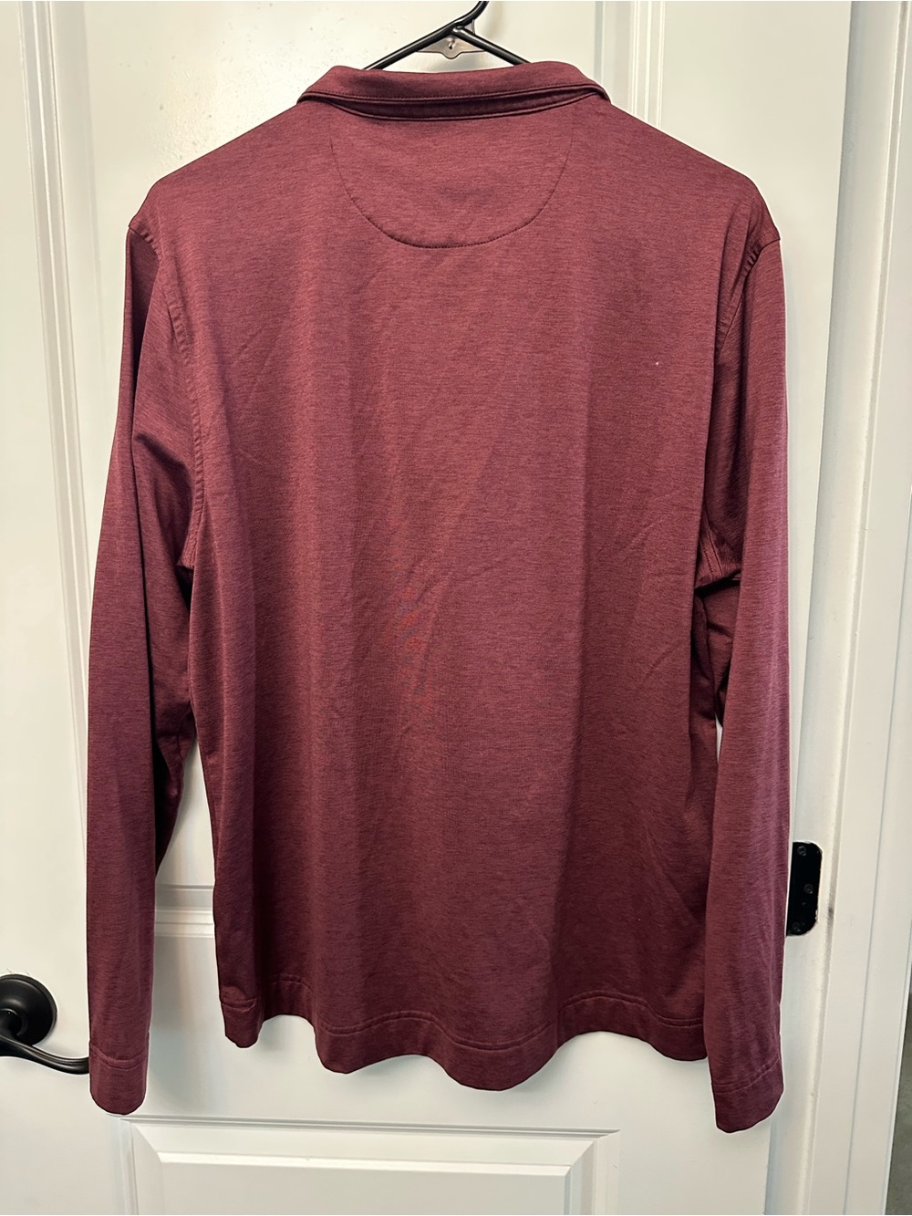 Greg Norman Collection Long-Sleeve Quarter-Zip in Maroon - Picture 3 of 3
